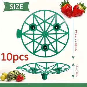 10 green and durable plastic watermelon racks, easy to install, stable and windproof, suitable for a variety of fruits, family garden planting, tray household watermelon holder garden fruit anti-rot bracket