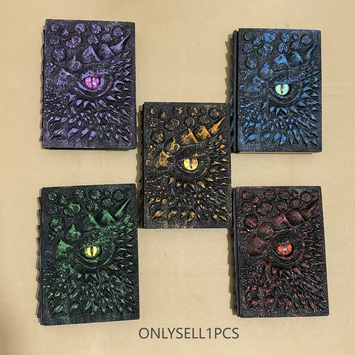3D Embossed Dragon Eye Notebook, Vintage Leather Journal, Handmade Sketchbook, Aesthetic School Supplies, Ideal for Writing, Drawing, Travel Logs, Perfect Gift for Men, Women, Students, Travel Diary Journal, Stationery Gift