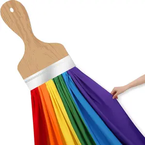 3D Rainbow DIY Paint Brush Colorful Classroom Wall Art, Bulletin Board Decorations for Kindergarten & Preschool Art Rooms,  85 & 151 Inches, Ideal for Back to School Photo Backdrops, Art Teacher Wall, Art Corners, Meet the Teacher Night Display