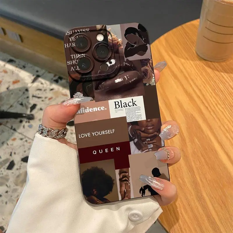Creative Abstract Figure Pattern Solid Color Angel Eye Phone Case, Shockproof Decorative Cover Compatible with iPhone 16/17/15 Series