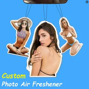 Custom Air Fresheners with Picture - Personalized Double Sided Photo Air Freshener, Customized Air Freshener for Car Wardrobe Bathroom Hanging Ornaments