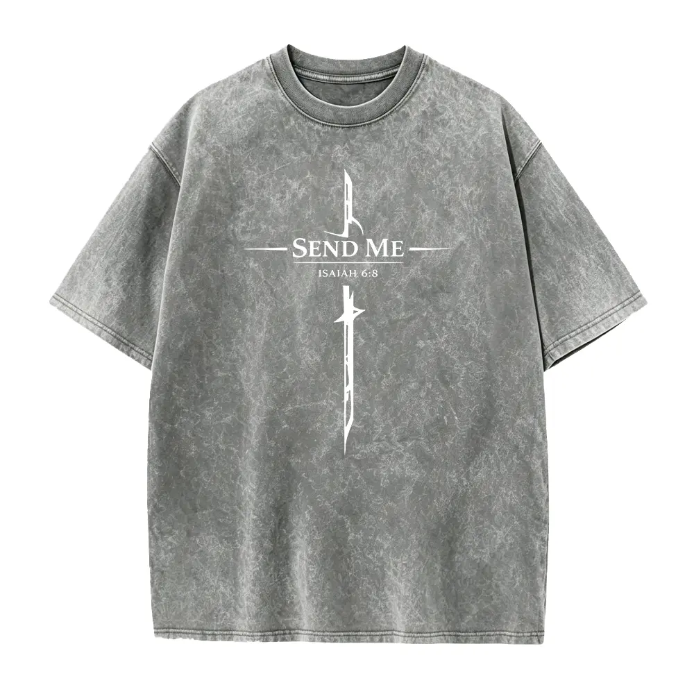 Isaiah 6:8 Shirt Christian T-Shirt Send Me Bible Verse Tee Faith Apparel Jesus Shirt Religious Gift Christian Clothing