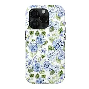 Delicate Watercolor Hydrangea Blooms Print Phone Case Compatible For iPhone 16 15 14 13 12 11 Xs Pro Max Plus Anti Drop Shockproof Transparent,Protective Screen Protector Protection Cover tough phonecase accessory protection