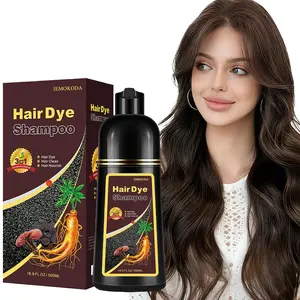 Dark Brown Hair Dye Shampoo 3-in-1 – Instant Long-Lasting Hair Color Shampoo for Gray Coverage, Natural Ammonia-Free Coloring Shampoo for Men & Women, Colors in 10–15 Minutes, 16.9 fl oz
