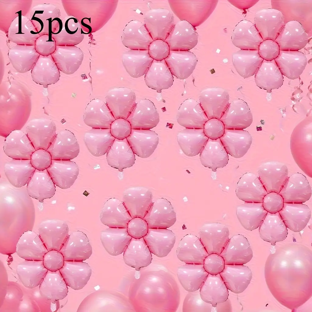 Pink Decor 15pcs Macaron Daisy & Sunflower Mylar Balloons, Balloon Arch Kits, Balloon Arch Balloons, Decorations Balloon Garland & Balloon Kit – Floral Decor for Birthdays, Weddings, Celebrations, Holidays, Perfect for Photo Backdrops