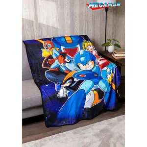 Mega Man Group Shot 60x48 Blanket