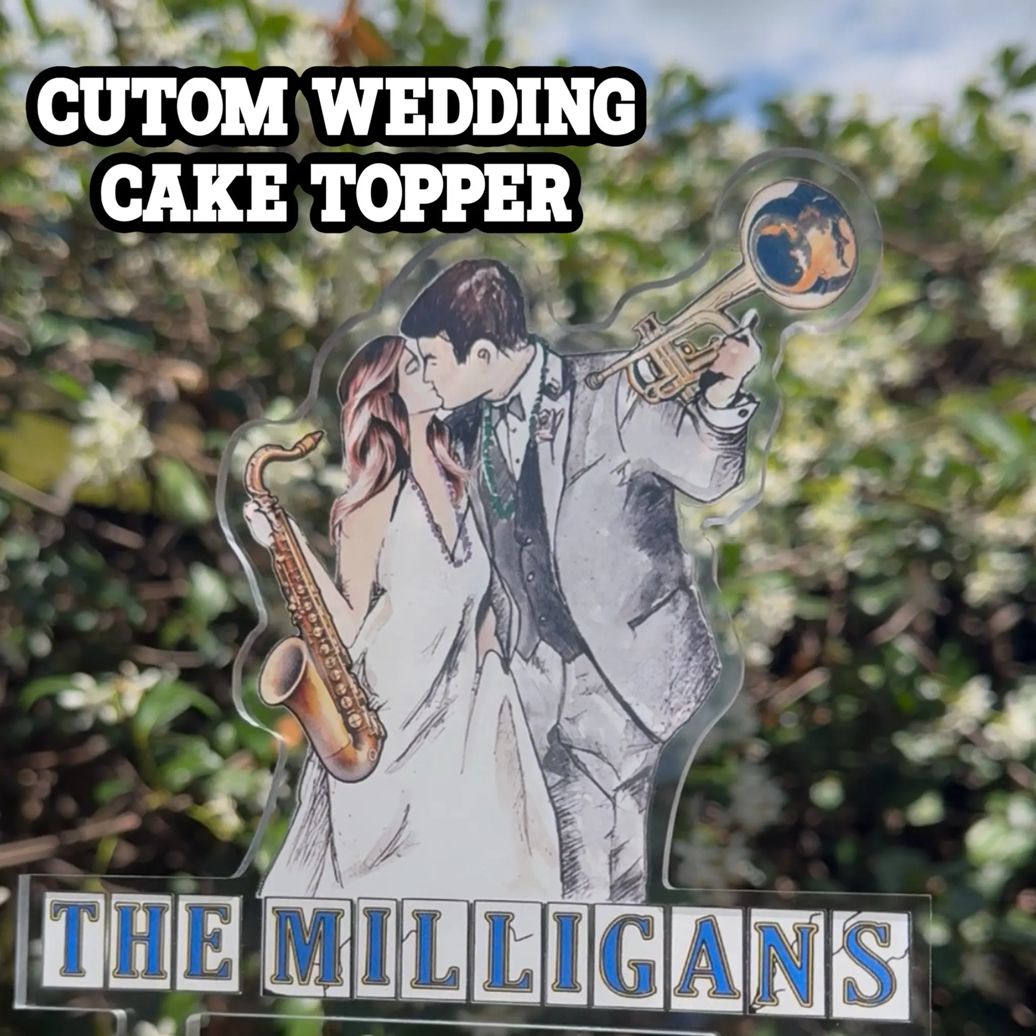 Custom Wedding Cake Topper