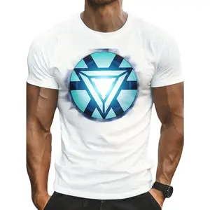 Casual, Men's T-Shirt, Iron Man Arc Reactor, Everyday Wear, Summer, Gift For Fans