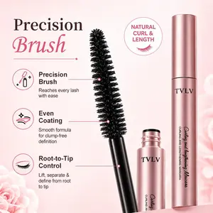 Volumizing Mascara for Lash Routine & Easy Eye Makeup - Long-Lasting Fiber Formula, Clump-Free Definition, Waterproof, Smudge-Proof, Sweatproof, Easy Warm Water Removal - Black, Blue Glitter, Colored Casual Options