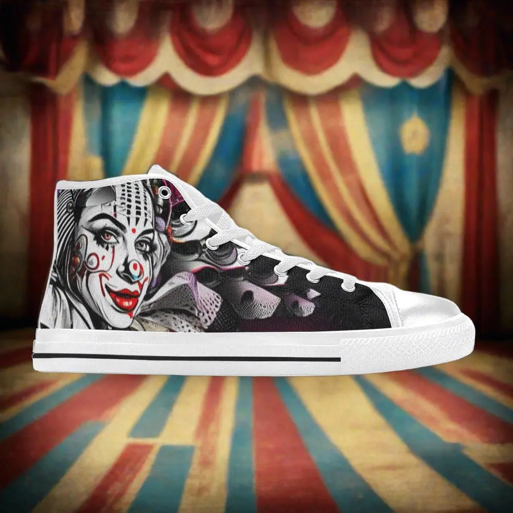 WOMEN'S Clown Woman Custom Shoes (II) | Freaky Shoes®