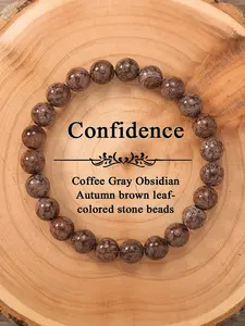 Healing Obsidian Crystal Bracelet, Boost Confidence & Clear Negative Thoughts, Emotionally Balanced Stone Jewelry, Anxiety Relief Accessory, Healing Crystal Bead