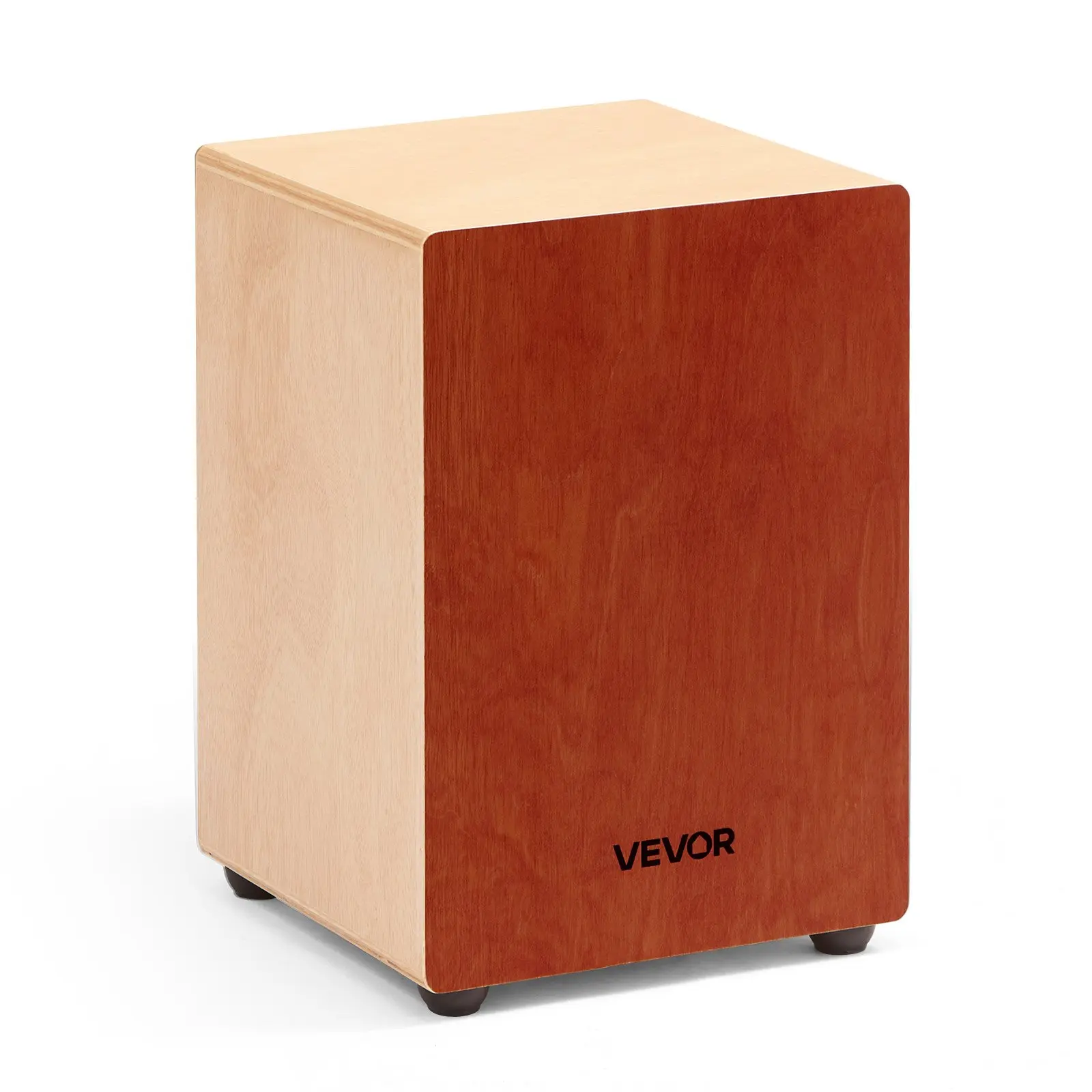 【DealsForYouDays】VEVOR Birch Wood Cajon Box Drum, Acoustic Drums Wooden Percussion Instrument with Adjustable Guitar Strings, 12x12x17 in (305x305x430 mm), 8.38 lbs