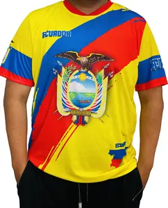 Ecuador Soccer Jersey Unisex 100% Polyester International Sports Fan Wear