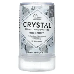 CRYSTAL Mineral Deodorant Stick, Unscented, 1.5 oz (40 g)
