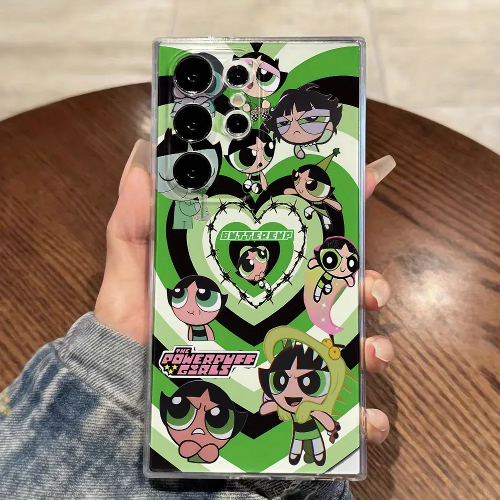 The Powerpuff Girls Theme Collage Phone Case Compatible with Samsung S26 25 24 23 22 21 20 Edge Ultra Plus Fe And Offers a Transparent Soft Back for 4G And 5G Protection Against Drops., Accessories, Tpu, Smartphone, Handheld, Cellphone, Devices, Anti-Drop
