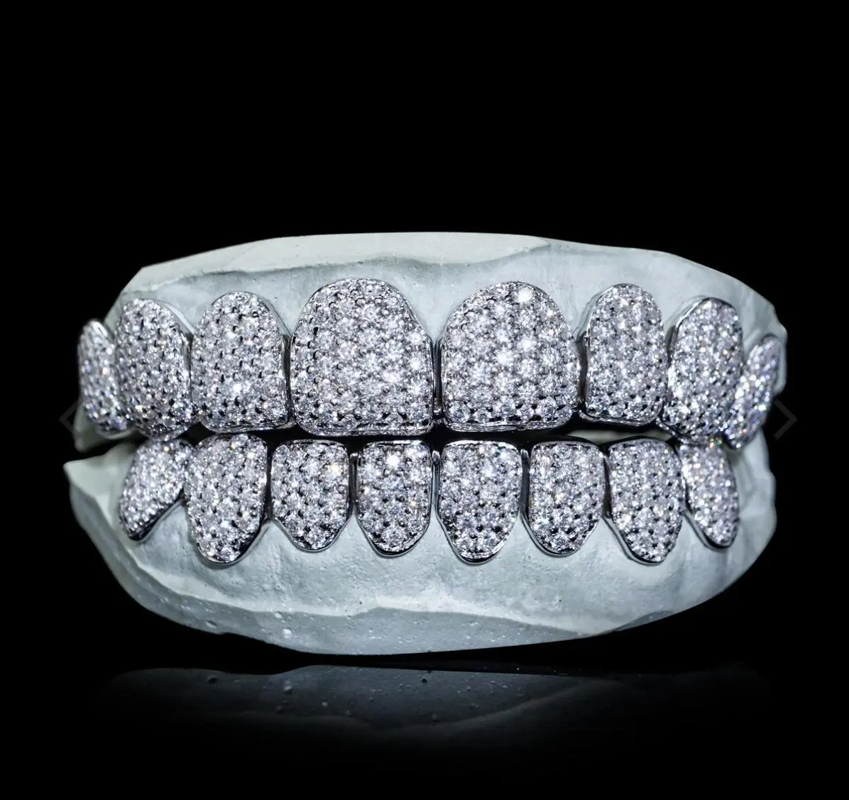 SSS Honeycomb VVS Moissanite diamonds Perm/Deep Cut set S925 filled 14k solid gold grillz Molded oral tooth gems accessorries