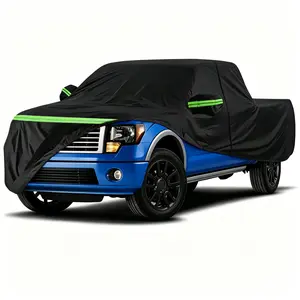 Waterproof All-Weather Car Cover for Dodge RAM 1500 Pickup, Oxford Cloth with Reflective Strips, Snowproof, Sunproof & Scratch-Resistant outdoorfun