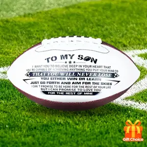 Moactiv "TO MY SON" Print Footballs For Outdoor Training And Recreational Play With Official Standard Size, Birthday Gift For Son.