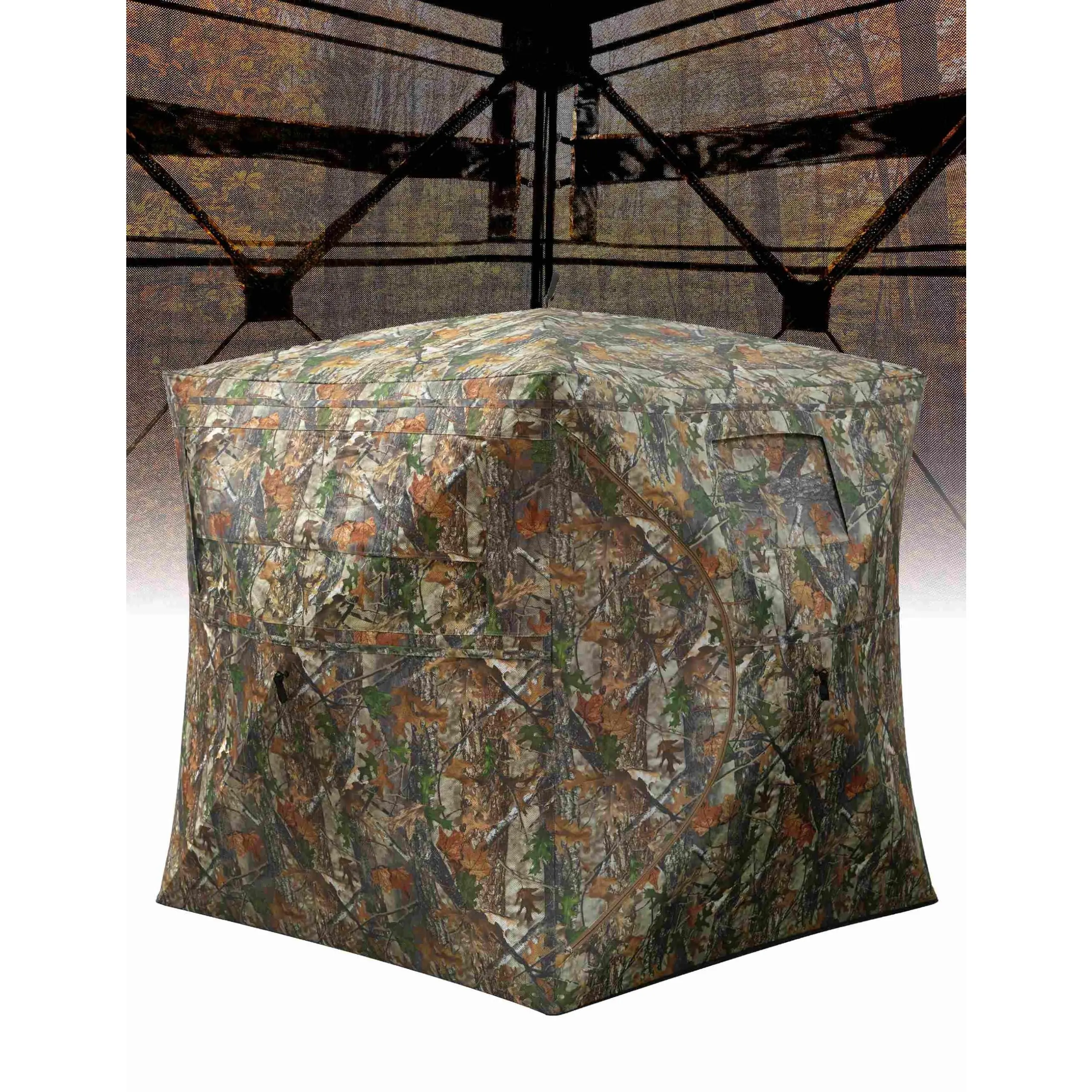 Garvee Portable 2/3/4 Person Hunting Blind - 270° See Through Windows, Silent Magnetic Door, Lightweight for Outdoor Hunting, Includes Carrying Bag, Hunting Tent for Deer & Turkey