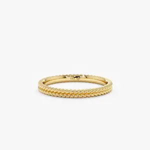 Petite Braided Wedding Band, Fiona