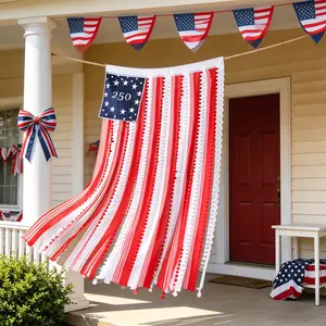 4th Of July Decorations Rag American Flag Banner 4 x 2.3 Ft For Memorial Day Independence Day 250th Anniversary Celebration Indoor Outdoor Home Party Supplies outdoorfun