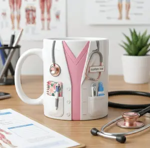 Name Doctor Mug, Custom Medical Coffee Cup, Doctor Appreciation Gift, Doctor Graduation Gift, Personalized Nurse & Physician Accent Mug