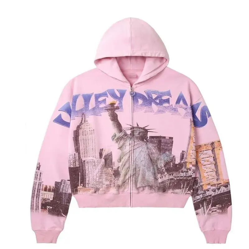 Cross-Border European and Style Personality Street Fashion Brand Y2K Couple Hooded Sweatshirt American Retro Camouflage Print Zipper Jacket