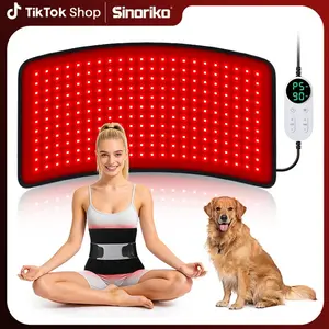 SINORIKO Mother's Day Gift-Red Light Therapy Belt 242 LED 660nm & 850nm Infrared Light | 24"x12" | Muscle Recovery & Circulation Support | for Back Knee Shoulder Joint (Elastic Strap)