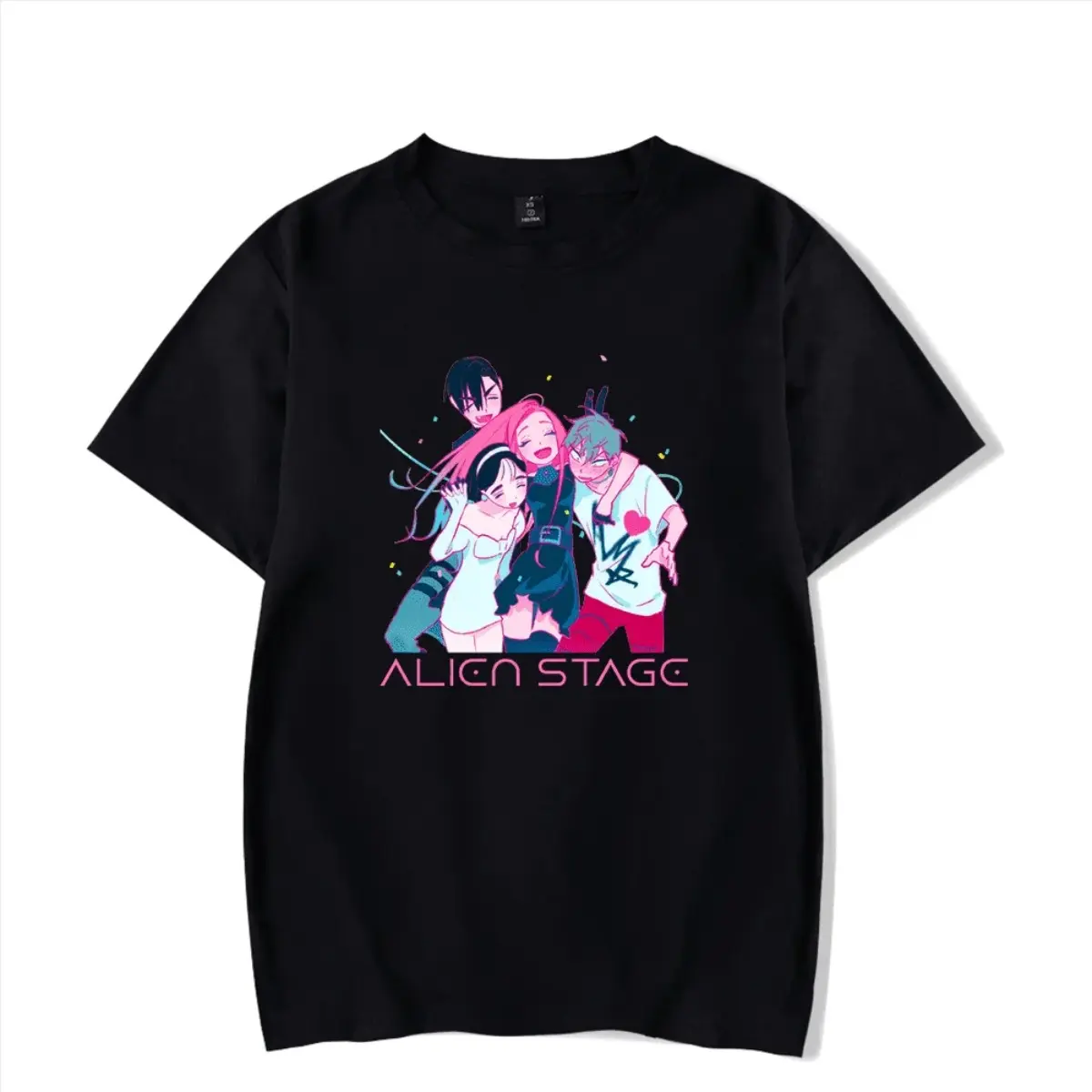 Alien Stage Original Graphic T-Shirt - Unisex Harajuku Style Statement Top with Short Sleeves and Round Neck in Breathable Cotton for a Comfortable Fit, Shortsleeve, Streetwear, Tshirt, Fashion Apparel, Casual, Party