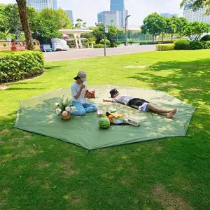 Octagonal Camping Tent Footprint, Extra Large Heavy Duty Oxford Fabric Ground Sheet, Waterproof Moisture-proof Wear-resistant Multi-sided Outdoor Mat for Camping Tents, Picnics, Hiking & Outdoor Use
