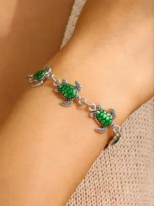 Fashionable Turtle Charm Bracelet, Fashion Jewelry for Party, Daily Clothing Decor, Trendy All-match & Exquisite Jewelry for Birthday Gift, Bangle Jewelry