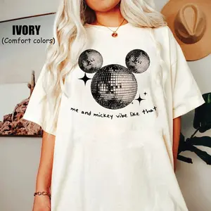 Me and Mickey Vibe Like That Shirt, Vintage Mouse Disco Ball Shirt