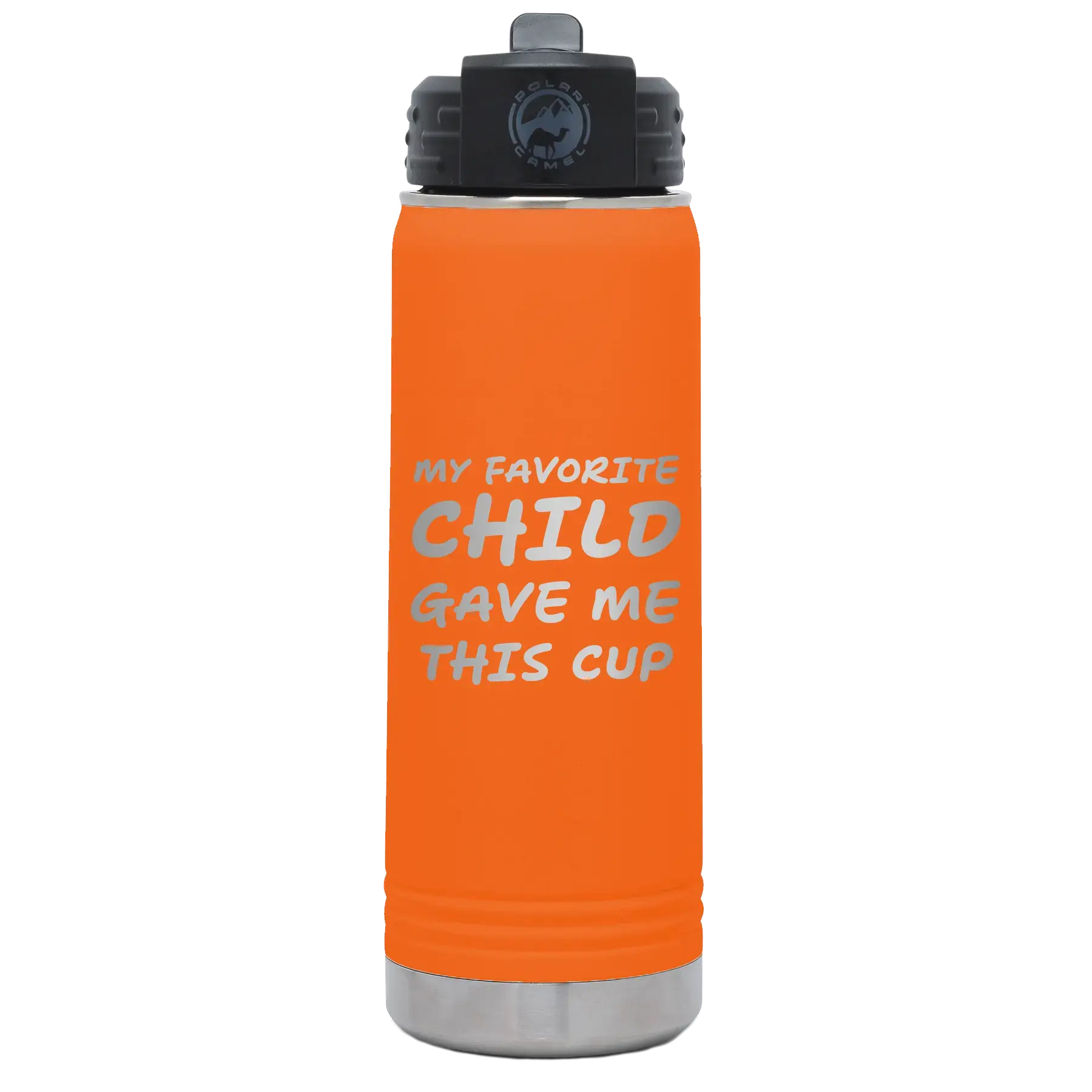 Personalized My favorite Child 20 oz Water Bottle - Orange