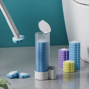 Disposable Toilet Brush Complete Set With Storage Rack And Replacement Heads Efficient Sanitary Cleaning Tool Suitable For Home Dormitory Hotel Bathroom Daily Use-MM1