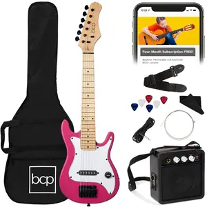 Best Choice Products 30in Kids Electric Guitar Beginner Starter Kit w/ 5W Amplifier, Strap, Case