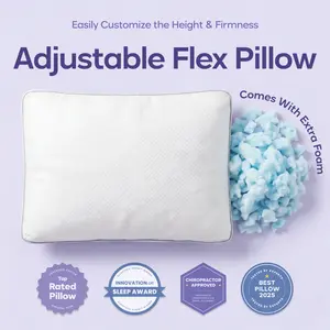 Mellow Sleep | Adjustable Pillow Shredded Memory Foam Pillow Hypoallergenic Breathable Best Pillow of 2025 Mellow Sleep | Adjustable Pillow Shredded Memory Foam Pillow Hypoallergenic Breathable Best Pillow of 2025