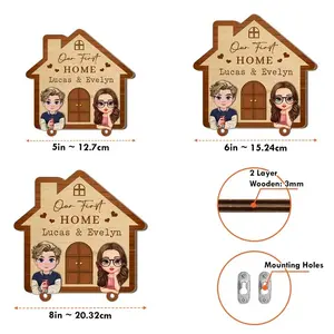 Template, Couple Keychain Holder, Customized Keychain, Anniversary Gift, First Home Keyrings, Gifts For Him