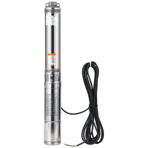 Garvee 4 Inch Stainless Steel Deep Well Submersible Pump, 1HP & 1.5HP Options, 27GPM Flow, 204-259ft Max Head, Dual Voltage 110V/230V 60Hz, Built-in Check Valve with 33ft Power Cord & IP68 Waterproof, Ideal for Household, Farm Irrigation