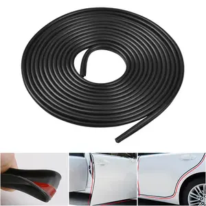 16.5Ft/33Ft Black Car Door Edge Guards | Anti-Scratch Rubber Trim | Universal Auto Protector Strip metal sheet u shape build