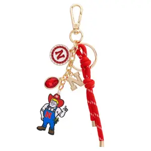 Nebraska Cornhuskers Cluster Bag Charm in Red
