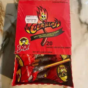 Cerillos Indy spicy & sour watermelon lollipop