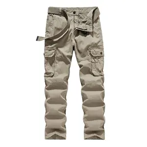 Heavy-duty polyester blend work pants — sturdy construction, perfect for an autumn–winter casual khaki style