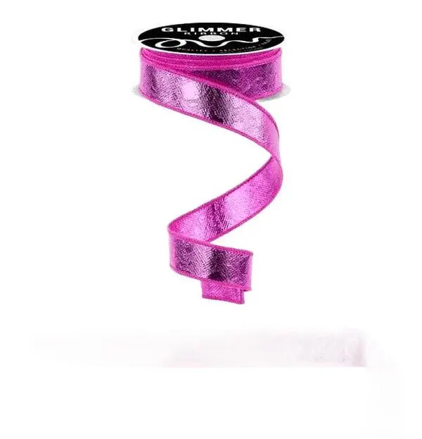 1" x 10yd Water Dot Ribbon – Shiny Fuchsia