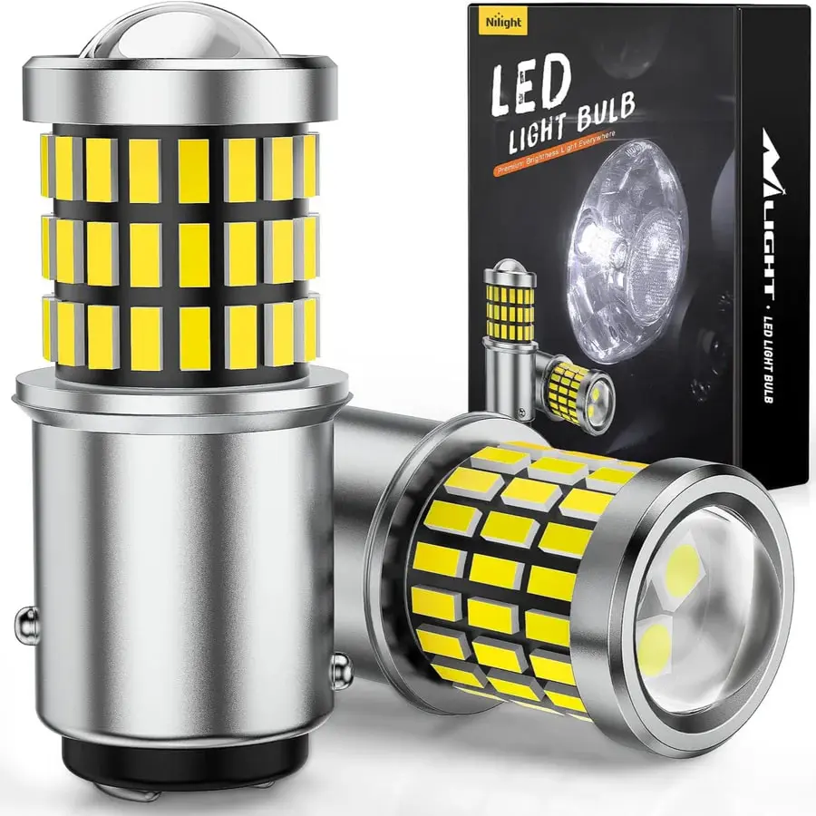 Nilight 57LED 1157 6100K Cool White 2057 2357 BAY15D 7528 LED Bulb (Pair) Super Bright Waterproof Headlight Headlamps  dealsforyoudays, Super Bright Headlight, Pair Pack