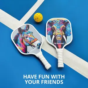 USAPA Ready Core Pickleball Paddle Set (2 Pack) - Fiberglass Face, Polypropylene Honeycomb Core, Lightweight, Durable, Anti-Slip Cushion Grip, 2 Pickleballs, Carry Bag, for Beginners