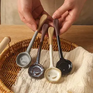 4-Pack Modern Minimalist Ceramic Coffee Spoons | Dessert & Tea Spoons for Everyday Use
