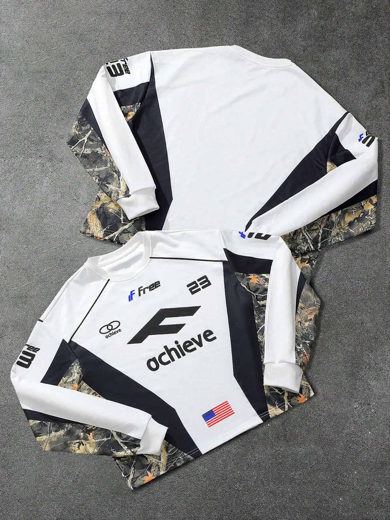 Men's Solid Color Round Neck Geometric Athletic Long Sleeve Sweatshirt Fitted, Manfinity Casual Cool Design, Comfortable Fashion Daily Wear, Suitable for All Seasons