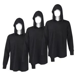3 Pack Men's Hoodie Shirts with Ridded Cuff Cotton Long Sleeve Crew Neck Active Hooded T-Shirts Sweatshirts Tee S-3XL Workout Hiking Fishing Outdoor