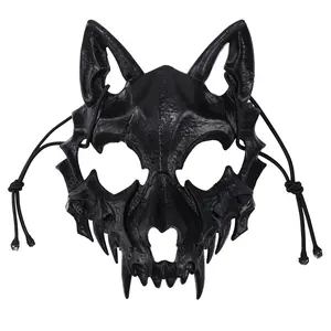 OIDEA Adult Full-Face Animal Skull Mask - Comfortable, Light Tiger & Wolf Masks with Strap, Halloween Carnival Cosplay Party Prop, Ideal Gift