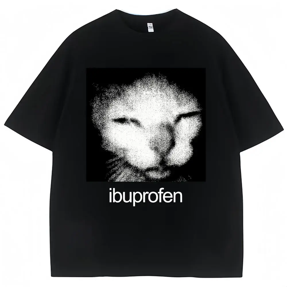 valentine shirts Vintage Funny Ibuprofen Cat Meme Graphic T Shirt Men Women Humor Fashion T Shirts Oversized  Casual Streetwear T-shirts
